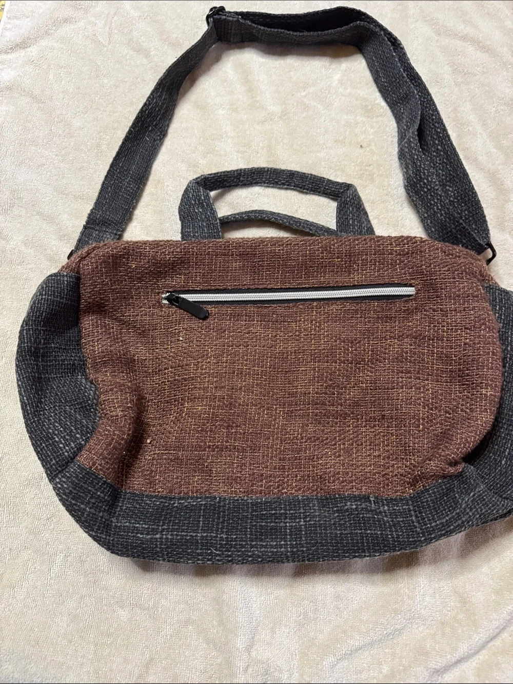 Brown & Black Crossbody Messenger